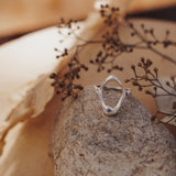 The Intueri Ring with Lab - grown Sapphire (Size 10) - Golden Road Crafted