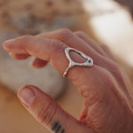 The Intueri Ring with Lab - grown Sapphire (Size 10) - Golden Road Crafted
