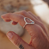 The Intueri Ring with Lab - grown Sapphire (Size 10) - Golden Road Crafted