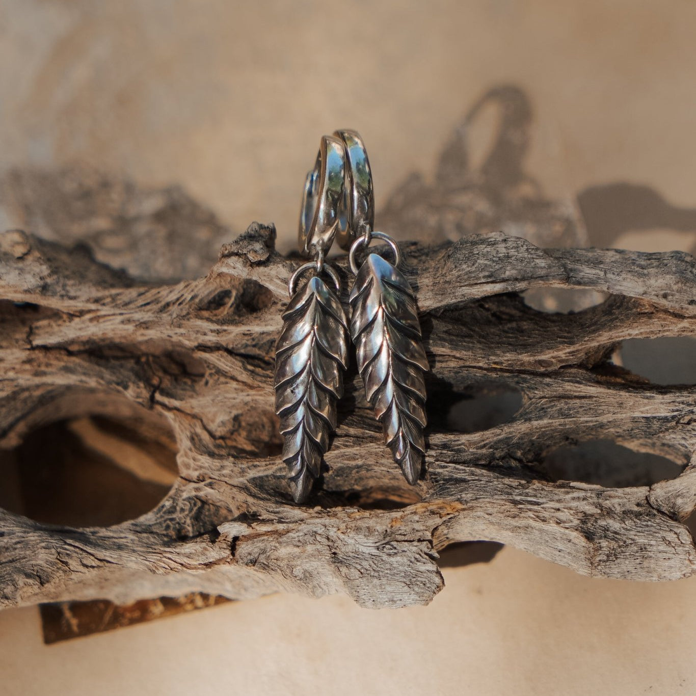 The Leaf Whisper Earrings - Golden Road Crafted