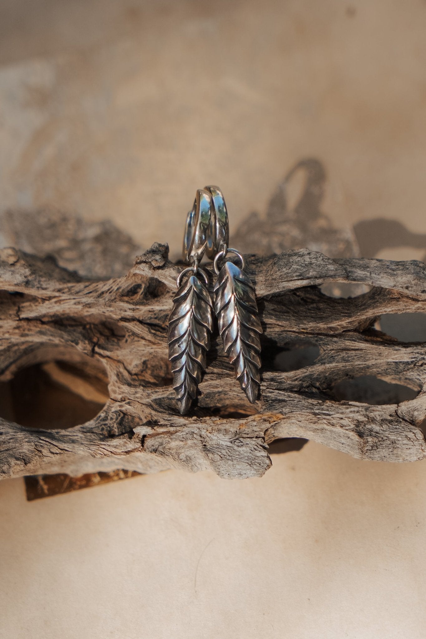 The Leaf Whisper Earrings - Golden Road Crafted