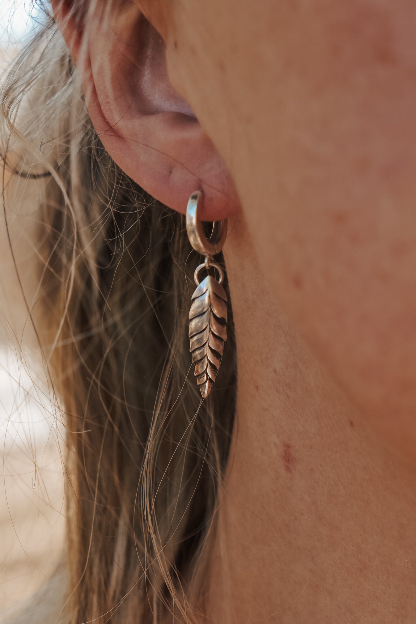 The Leaf Whisper Earrings - Golden Road Crafted