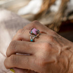 The Lover's Ring in Pink Dahlia (Size 6.75) - Golden Road Crafted
