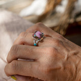 The Lover's Ring in Pink Dahlia (Size 6.75) - Golden Road Crafted