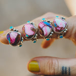 The Lover's Ring in Pink Dahlia (Size 6.75) - Golden Road Crafted