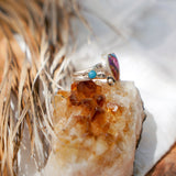 The Lover's Ring in Pink Dahlia (Size 7) - Golden Road Crafted