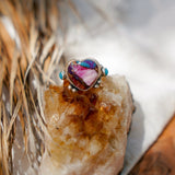 The Lover's Ring in Pink Dahlia (Size 7) - Golden Road Crafted