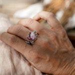 The Lover's Ring in Pink Dahlia (Size 8) - Golden Road Crafted