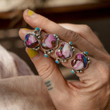 The Lover's Ring in Pink Dahlia (Size 9) - Golden Road Crafted