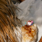 The Lover's Ring in Pink Dahlia (Size 9) - Golden Road Crafted