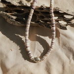 The Low Tide Necklace with Wampum Shell - Golden Road Crafted
