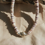 The Low Tide Necklace with Wampum Shell - Golden Road Crafted