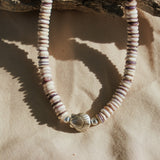 The Low Tide Necklace with Wampum Shell - Golden Road Crafted