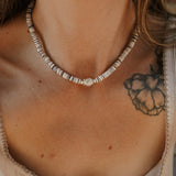 The Low Tide Necklace with Wampum Shell - Golden Road Crafted