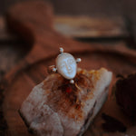 The Luna Visage Ring (Size 7) - Golden Road Crafted
