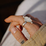 The Luna Visage Ring (Size 7) - Golden Road Crafted