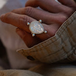 The Luna Visage Ring (Size 7) - Golden Road Crafted