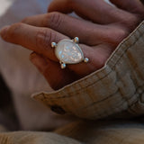 The Luna Visage Ring (Size 7) - Golden Road Crafted