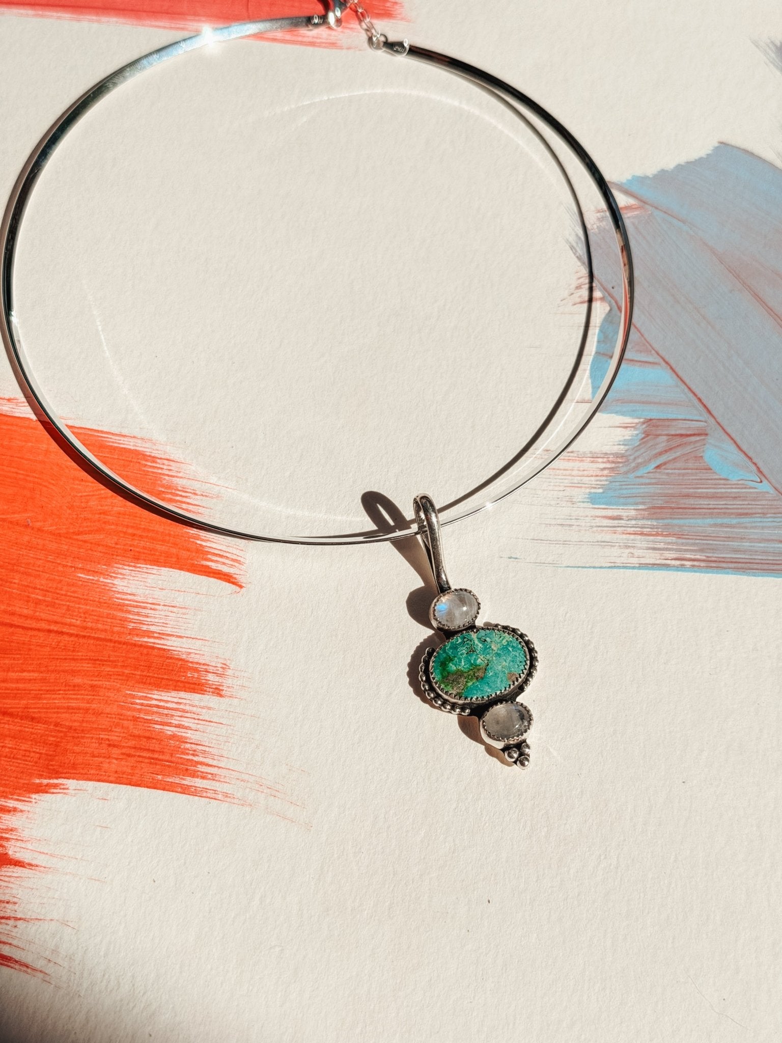 The Mable Collar in Sonoran Mtn & Moonstone - Golden Road Crafted