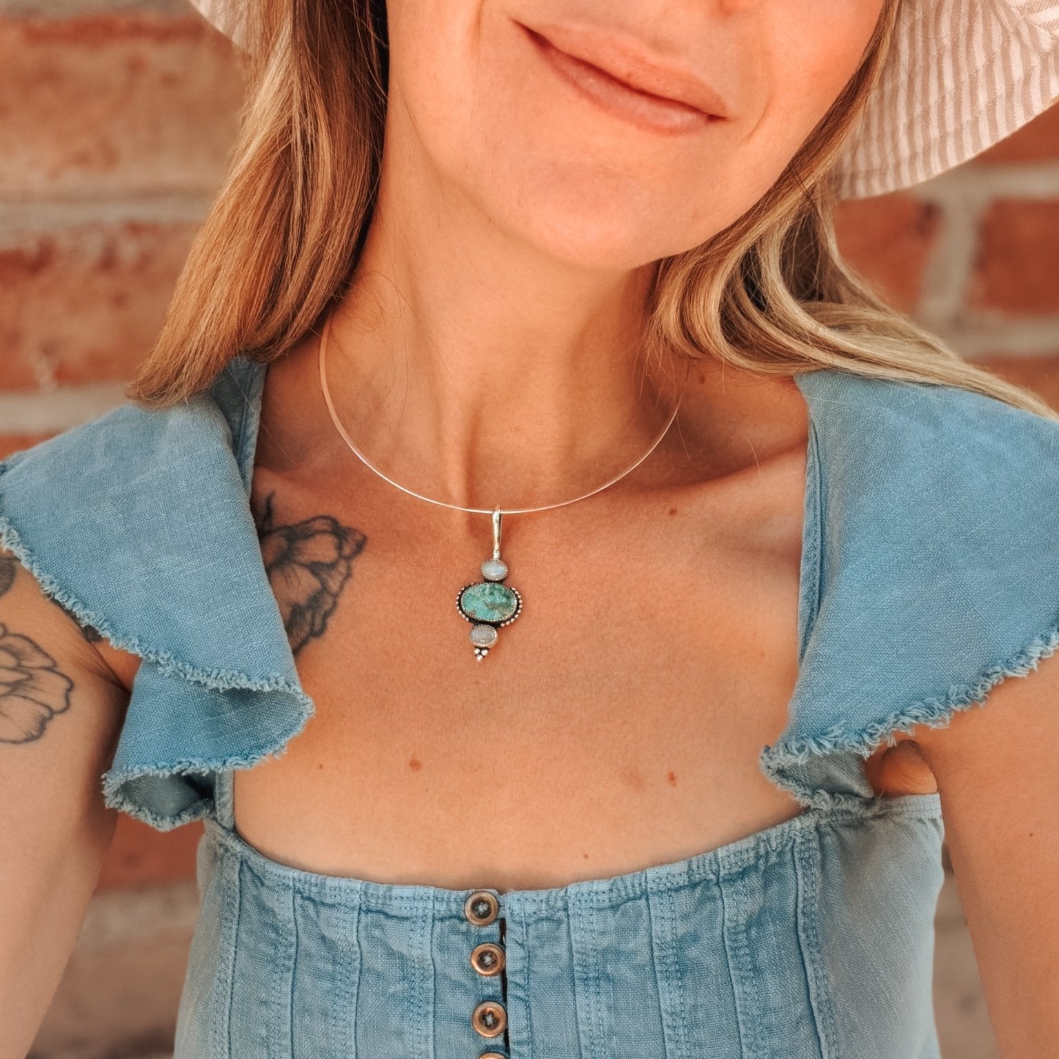The Mable Collar in Sonoran Mtn & Moonstone - Golden Road Crafted
