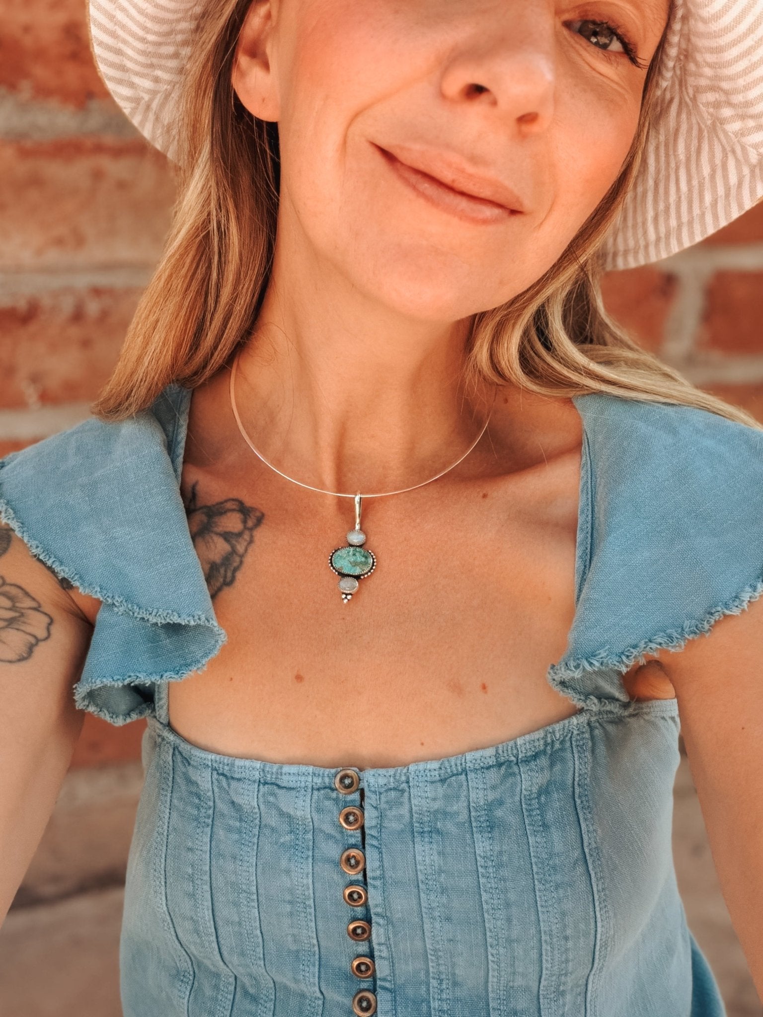 The Mable Collar in Sonoran Mtn & Moonstone - Golden Road Crafted