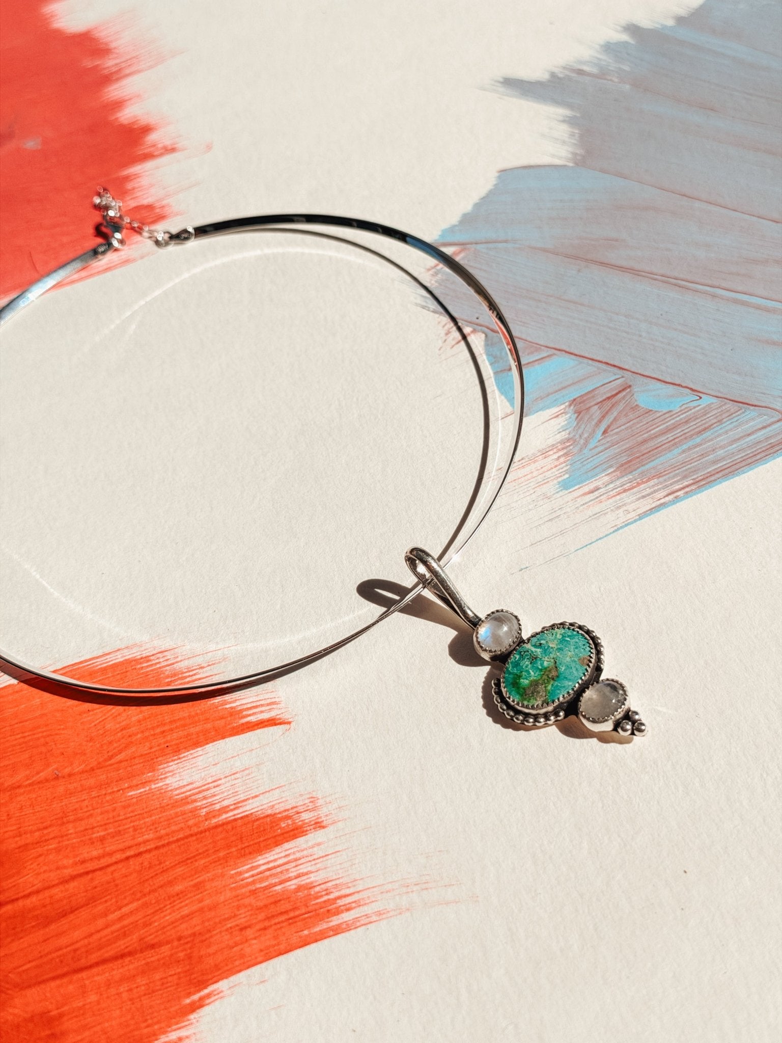 The Mable Collar in Sonoran Mtn & Moonstone - Golden Road Crafted