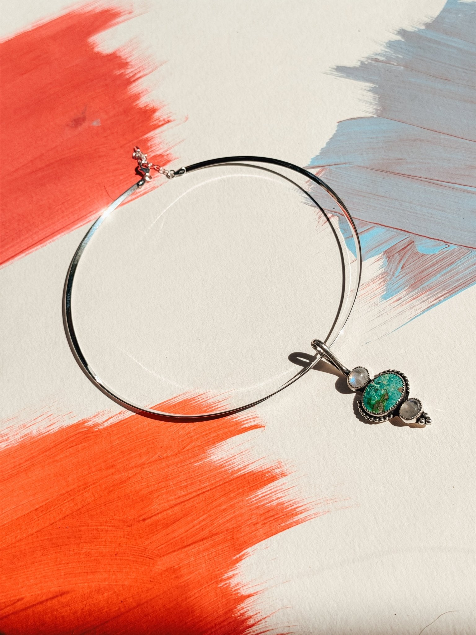 The Mable Collar in Sonoran Mtn & Moonstone - Golden Road Crafted