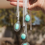 The Mirage Pendant in Royston Turquoise - Golden Road Crafted