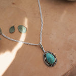 The Mirage Pendant in Royston Turquoise - Golden Road Crafted