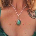 The Mirage Pendant in Royston Turquoise - Golden Road Crafted