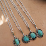 The Mirage Pendant in Royston Turquoise - Golden Road Crafted