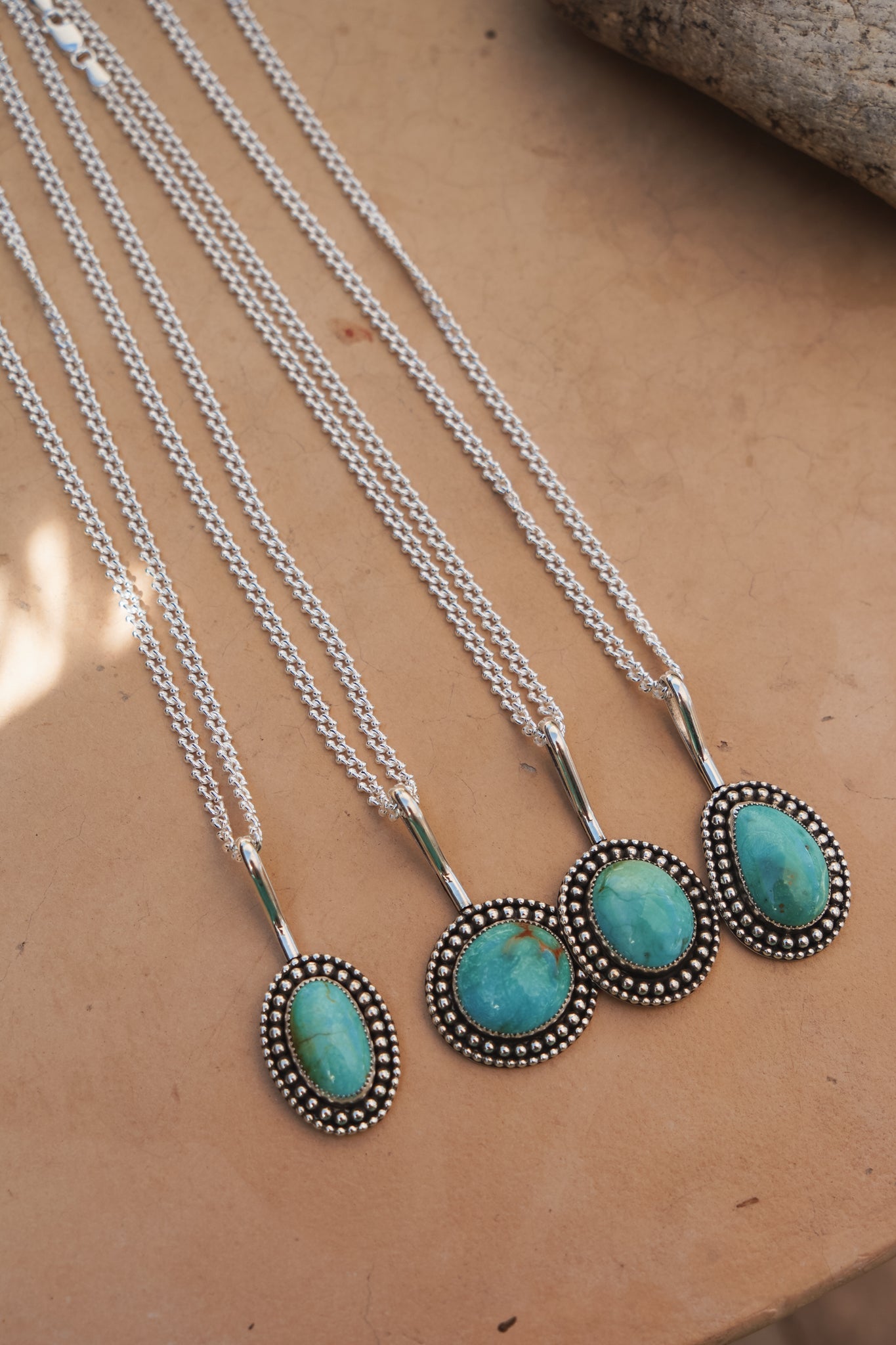 The Mirage Pendant in Royston Turquoise - Golden Road Crafted