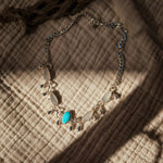 The Monsoon Choker in Golden Hills Turquoise & Moonstone - Golden Road Crafted