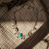 The Monsoon Choker in Golden Hills Turquoise & Moonstone - Golden Road Crafted