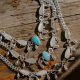 The Monsoon Choker in Golden Hills Turquoise & Moonstone - Golden Road Crafted