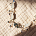 The Monsoon Choker in Moss Agate & Moonstone - Golden Road Crafted