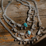 The Monsoon Choker in Moss Agate & Moonstone - Golden Road Crafted