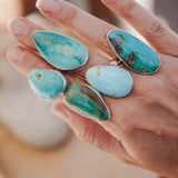 The Oasis Ring in Royston Turquoise (CHOOSE YOUR SIZE + STONE) - Golden Road Crafted