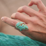 The Oasis Ring in Royston Turquoise (CHOOSE YOUR SIZE + STONE) - Golden Road Crafted