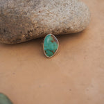The Oasis Ring in Royston Turquoise (Size 6.5) - Golden Road Crafted