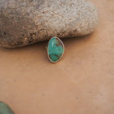 The Oasis Ring in Royston Turquoise (Size 6.5) - Golden Road Crafted