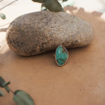 The Oasis Ring in Royston Turquoise (Size 6.5) - Golden Road Crafted