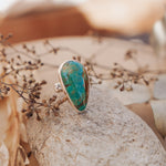 The Oasis Ring in Royston Turquoise (Size 8) - Golden Road Crafted