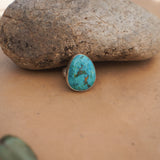 The Oasis Ring in Royston Turquoise (Size 8) - Golden Road Crafted
