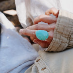 The Oasis Ring in Royston Turquoise (Size 9) - Golden Road Crafted