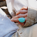 The Oasis Ring in Royston Turquoise (Size 9) - Golden Road Crafted