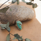 The Oasis Ring in Royston Turquoise (Size 9) - Golden Road Crafted