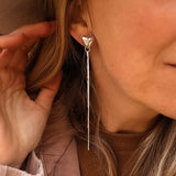 The Open Heart Earrings in Sterling Silver - Golden Road Crafted