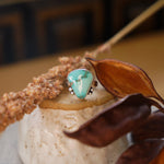 The Open Window Ring in Emerald Valley Turquoise (Size 9) - Golden Road Crafted
