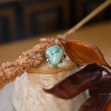 The Open Window Ring in Emerald Valley Turquoise (Size 9) - Golden Road Crafted